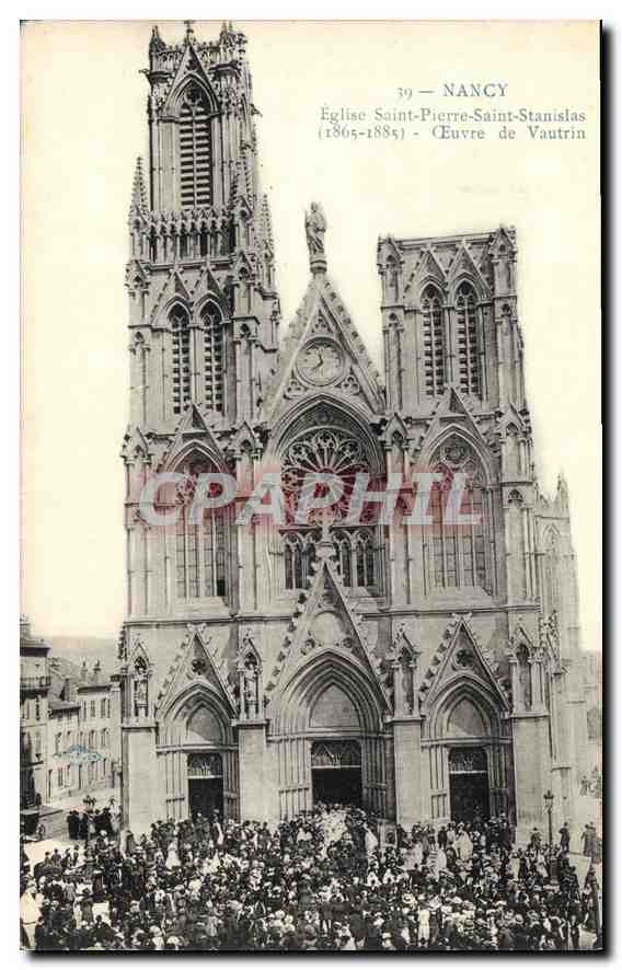 Nancy — Église Saint-Pierre-Saint-Stanislas — Éuvre de Vautrin (1865-1885)