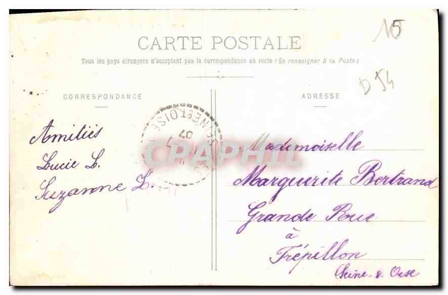 Pont-à-Mousson — Entrée du Jardin d'Amour — La Lorraine illustrée, Imprimeries Réunies, Nancy, n°178 — Rückseite