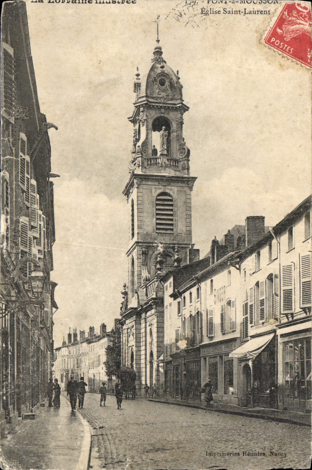 Église Saint-Laurent — Pont-à-Mousson — Imprimeries Réunies, Nancy