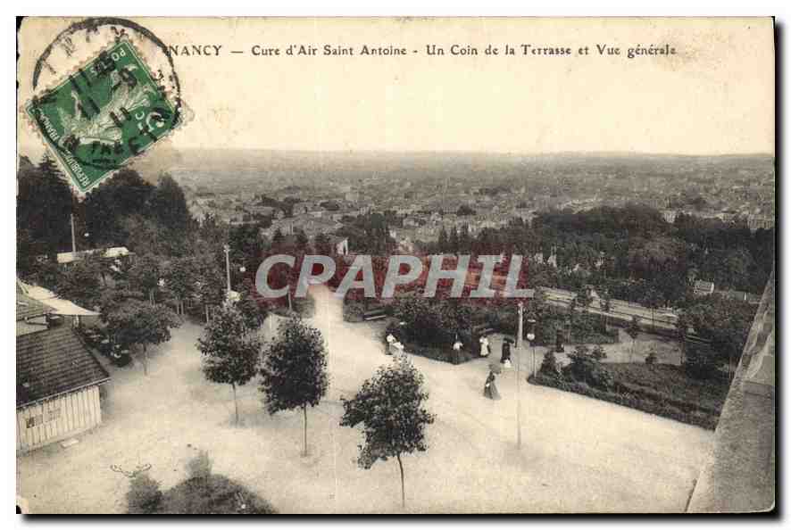 CPA Nancy Cure d'Air Saint Antoine Un COin de la Terrasse et Vue generale 