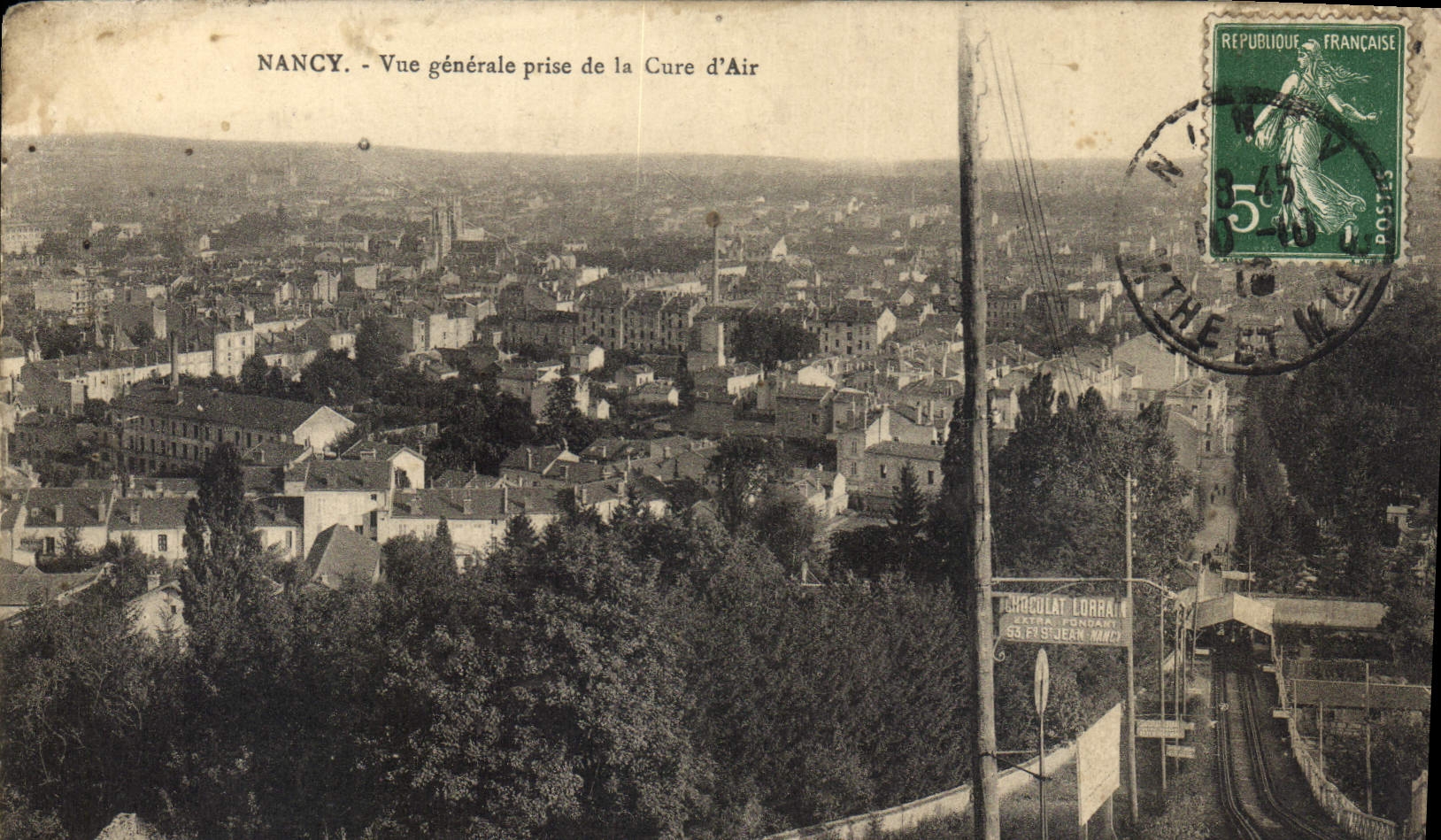 NANCY - Vue générale prise de la Cure d'Air — Chocolat Corrata, Pontaroy