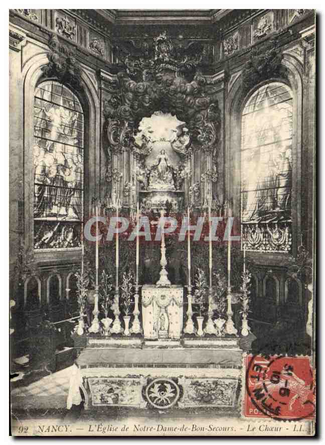 Nancy — L'Église de Notre-Dame-de-Bon-Secours — Le Chœur — LL. - n°92