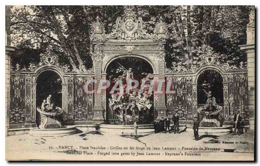 CPA Nancy Place Stanislas Grilles en fer forge de Jean Lamour 