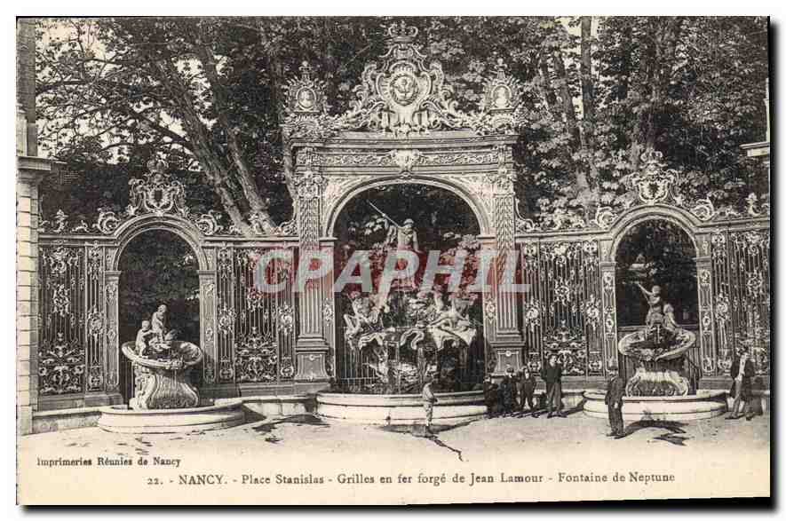 CPA Nancy Place Stanislas Grilles en fen forge de Jean Lamour 