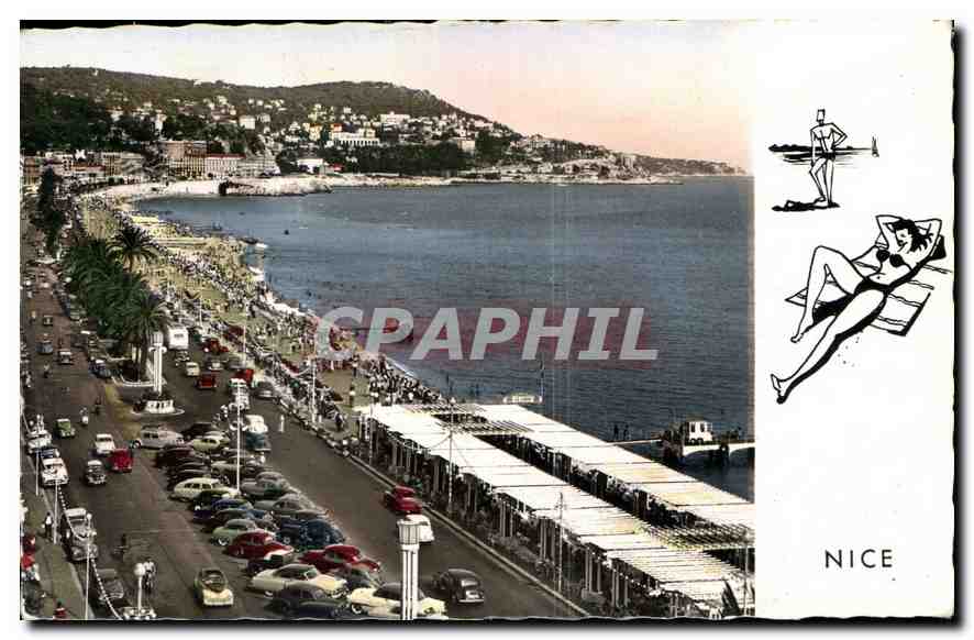 CPA Nice La Promenade des Anglais et le Mont Boron 