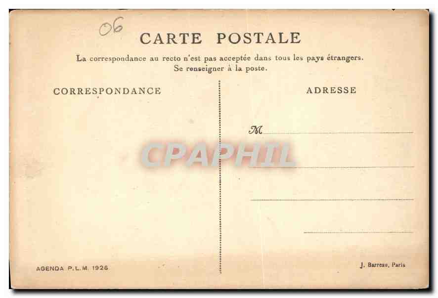 CPA Cote d'Azur Soir a L'Ile Sainte Marguerite  — Verso