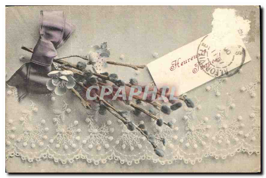 CPA Heureuses Paques Fleurs