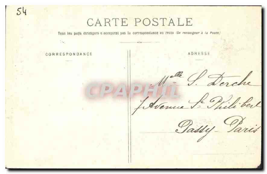 CPA Nancy Eglise de Bonsecours Mausolee de Catherine Opalinska  — Rückseite