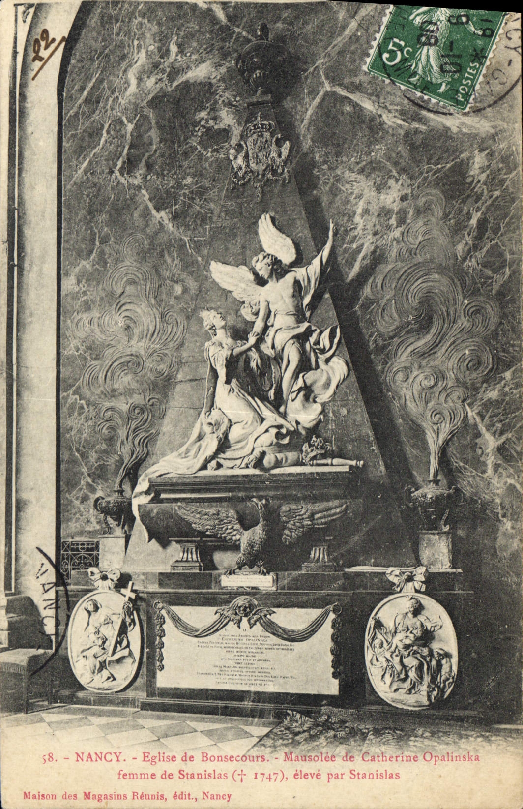 Nancy - Église de Bonsecours - Mausolée de Catherine Opalińska († 1747) - élevé par Stanislas