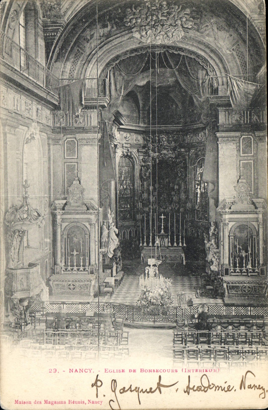 CPA Nancy Eglise de Bonsecours Interieur 