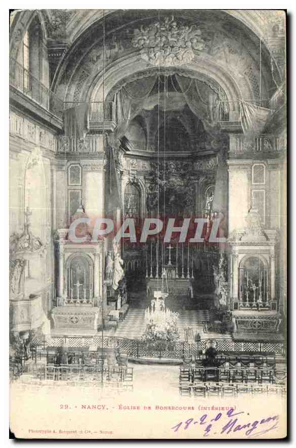 CPA Nancy Eglise de Bonsecours Interieur 