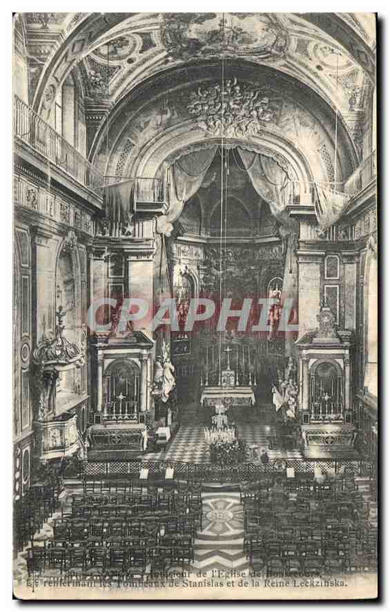 Intérieur de l'Église de Houlecours — Les tombeaux de Stanislas et de la Reine Leckzinska — Éditeur non identifié