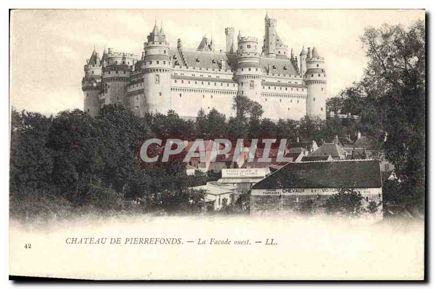 CPA Chateau de Pierrefonds La Facade ouest 