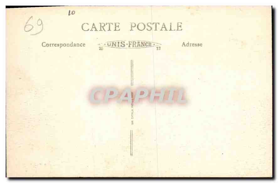 CPA Lyon Place Bellecour  — Verso