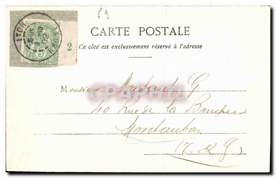 CPA Lyon Pont Tilsitt et Eglise de St Jean  — Rückseite