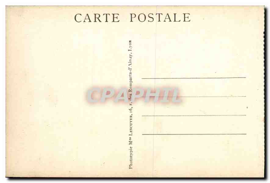 CPA Lyon Le Palais de la Bourse  — Verso