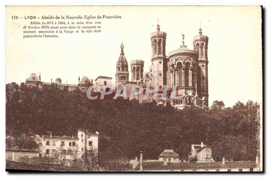 CPA Lyon Abside de la Nouvelle Eglise de Fourviere 