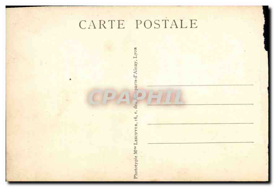 CPA Lyon La place Bellecour et le coteau de Fourviere  — Rückseite