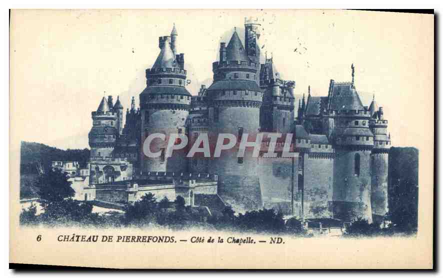 CPA Chateau de Pierrefonds Cote de la Chapelle 