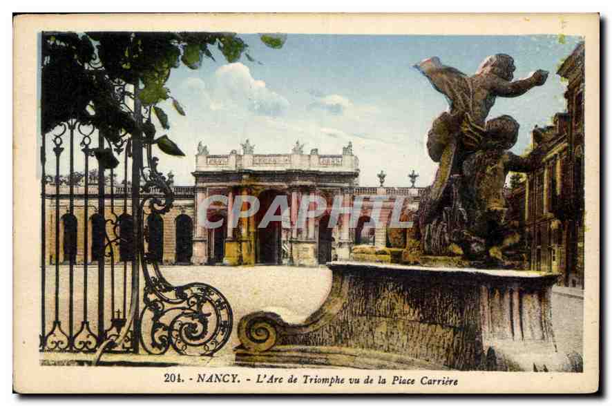 NANCY - L'Arc de Triomphe vu de la Place Carrée — Édition V. Reeder, Nancy, n° 204