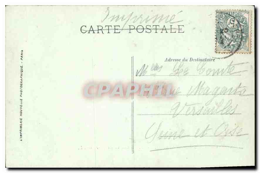 CPA Chateau de Chantilly Le Chateau vu du Parc  — Rückseite