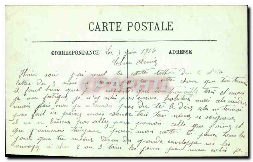 CPA Chantilly Les Grandes Ecuries  — Verso