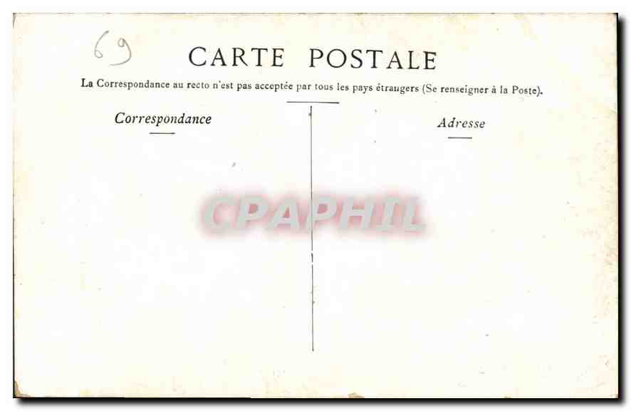 CPA Lyon Homme de la Roche  — Verso