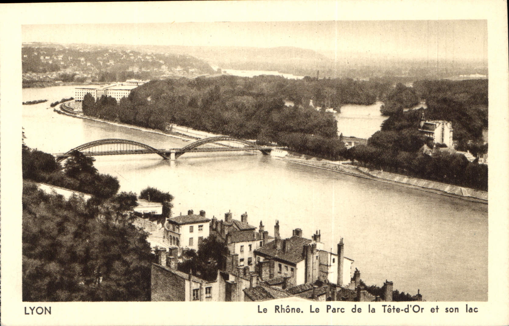 CPA Lyon Le Rhone Le Parc de la Tete d'Or et son lac 