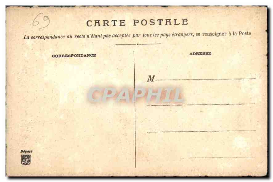CPA Lyon en 1850 Le Pont de Serin Vue prise de Pierre Seize  — Verso