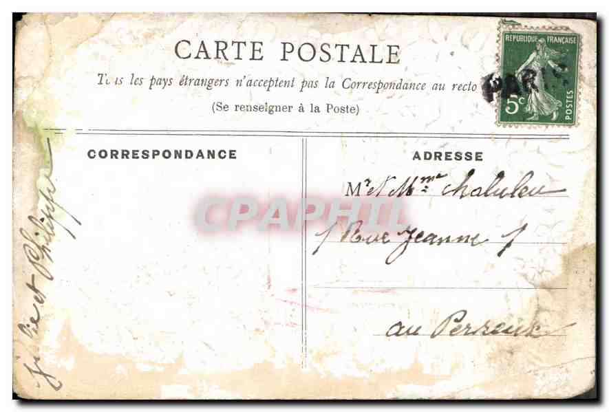 CPA Souhaits Sinceres Fleurs — Verso