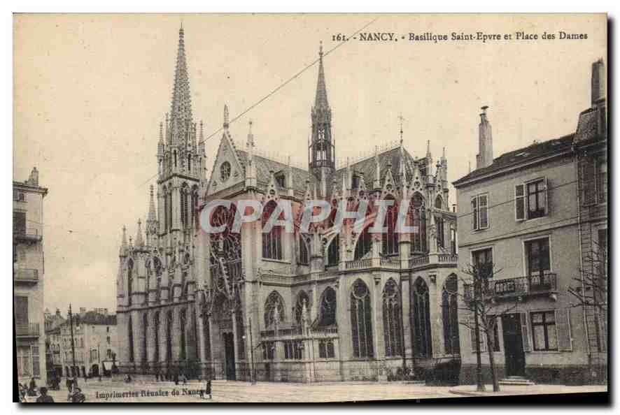 CPA Nancy Basilique Saint Epvre et Place des Dames 
