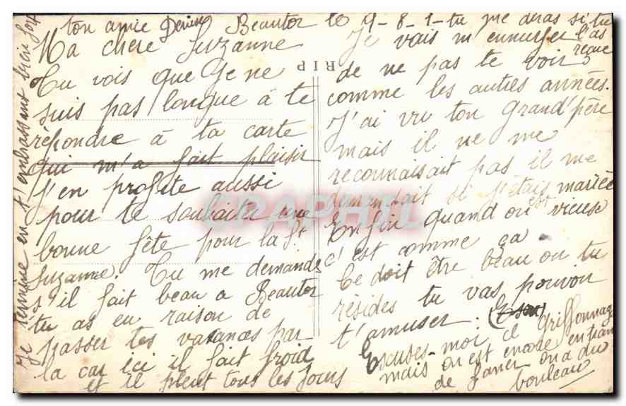 CPA Bonne Fete Femme — Verso