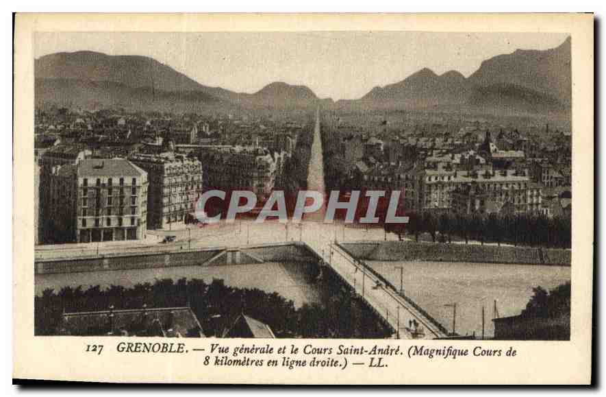 Grenoble — Vue générale et le Cours Saint-André — LL