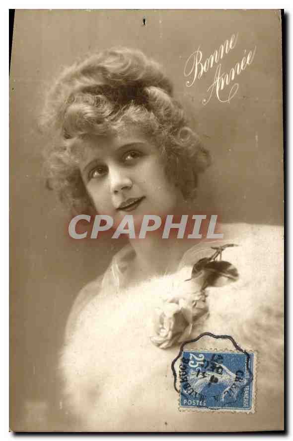 CPA Bonne Annee Femme