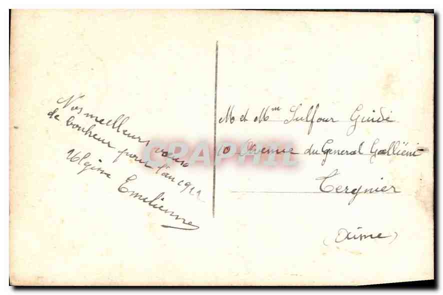 CPA Bonne Annee Femme — Rückseite
