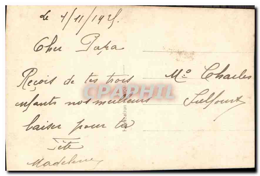 CPA Femme Enfant — Rückseite