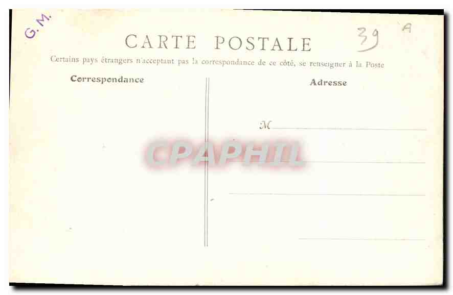 Baume-les-Messieurs (Jura) — Cascade des Tufts par les grandes eaux — B.F., Paris, n°96 — Verso