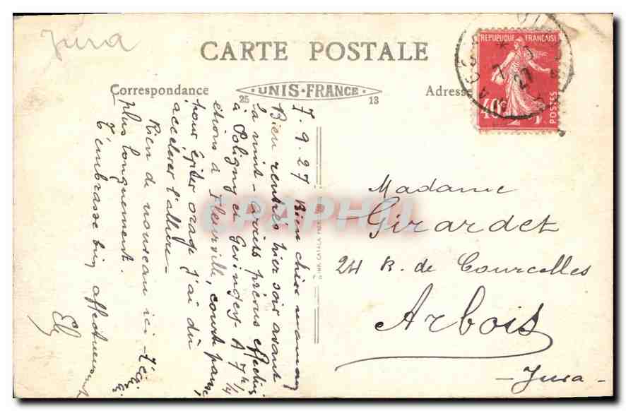 Baume-les-Messieurs (Jura) — Vue générale de la Vallée — éditeur non identifié, n° de série 8 — Reverso
