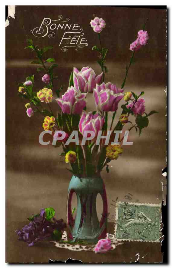 CPA Bonne Fete Fleurs
