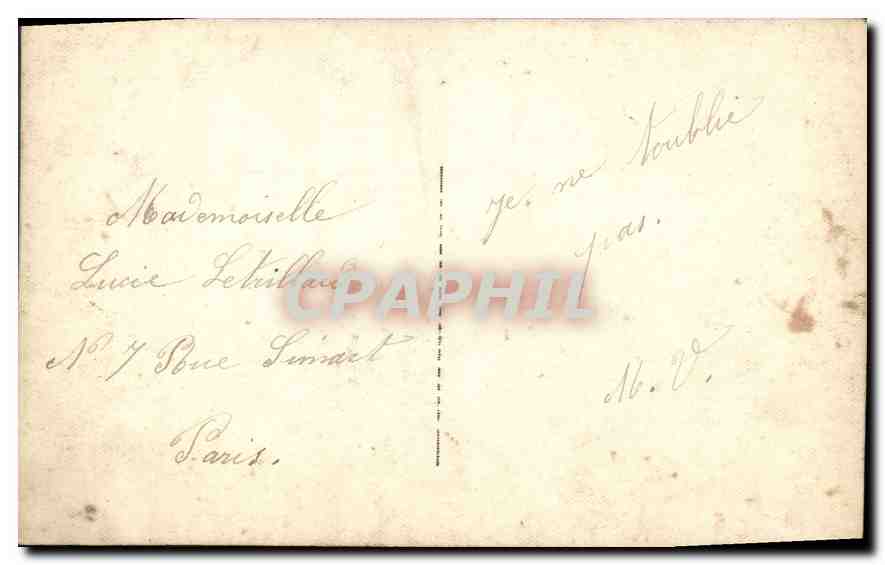 CPA 1er Avril Femme — Rückseite