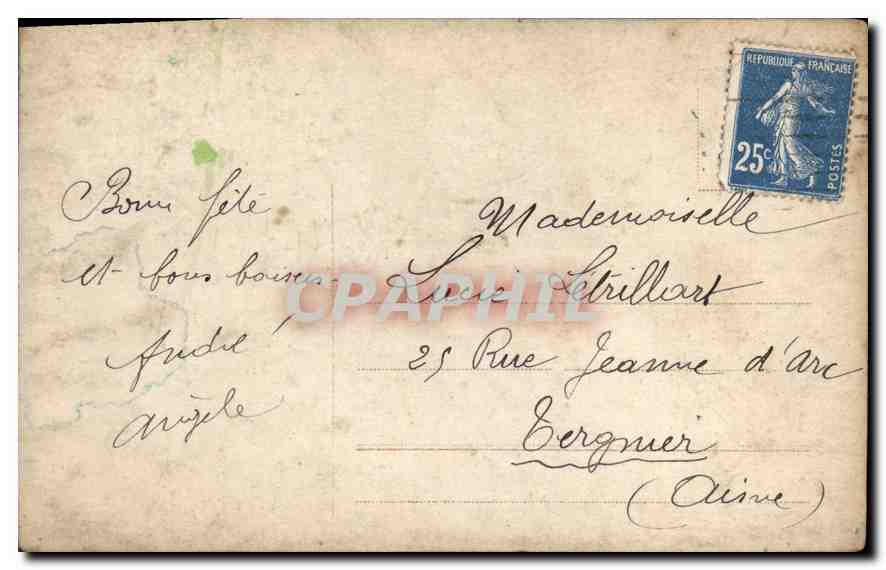 CPA Bonne Fete Homme — Verso