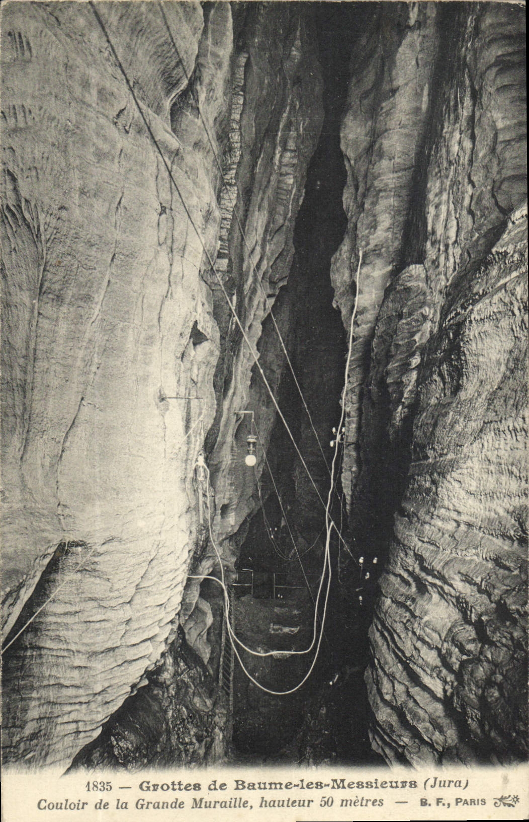 CPA Grottes de Baume les Messieurs Jura Couloir de la Grande Muraille 