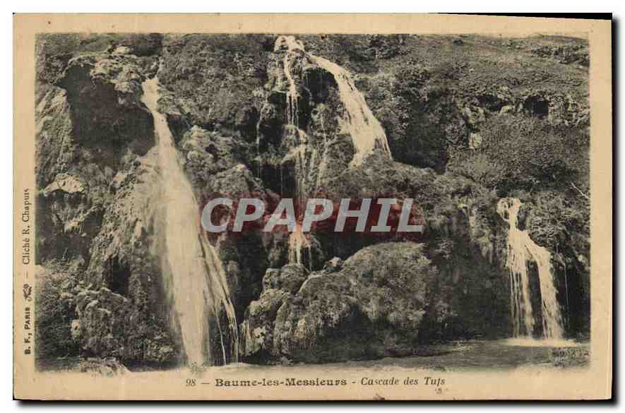Baume-les-Messieurs — Cascade des Tufts — Cliché R. Chapurs, n° 98