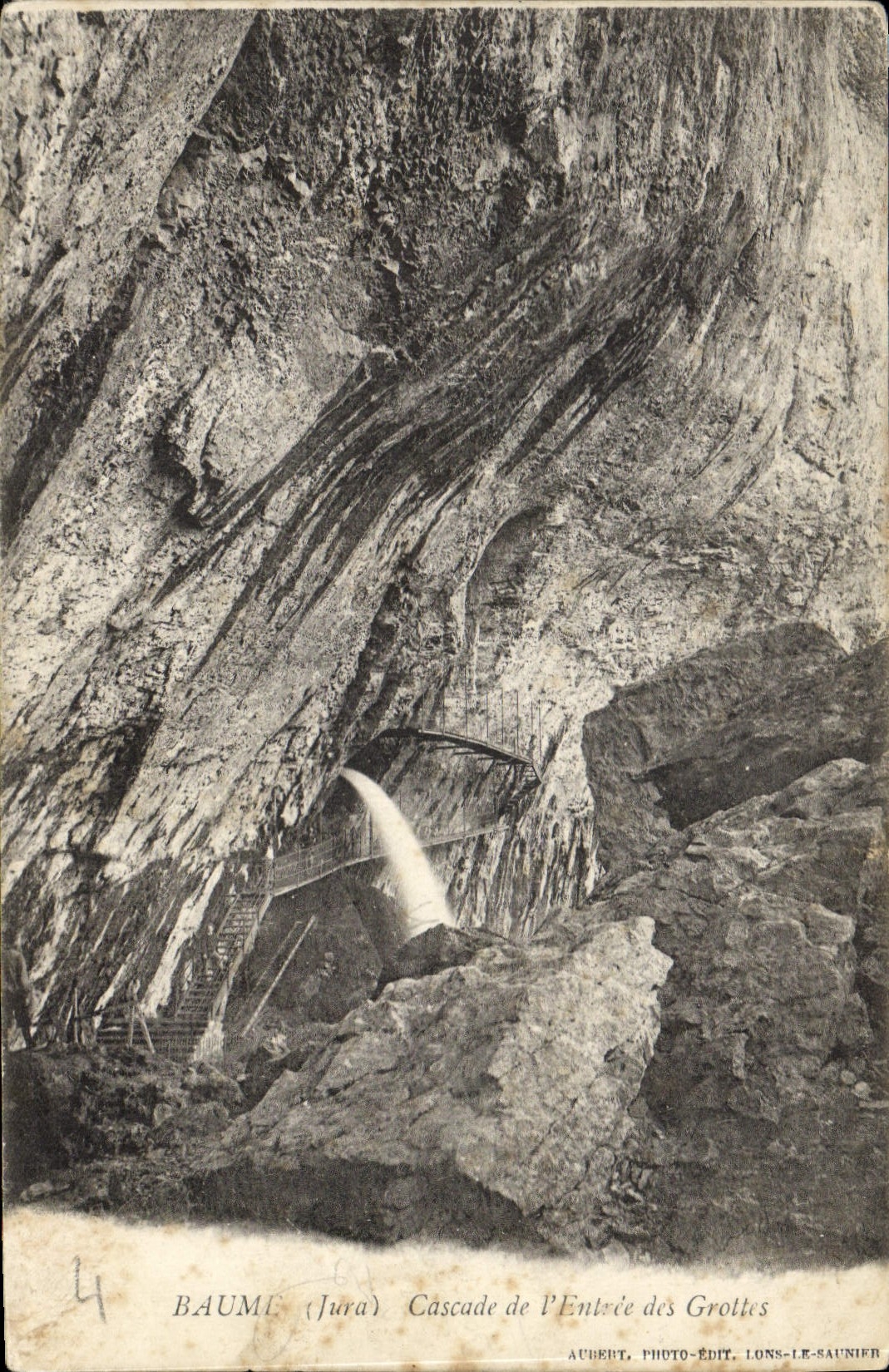 Baume (Jura) — Cascade de l'Entrée des Grottes — Aubeut, photo-édit. Lons-le-Saunier