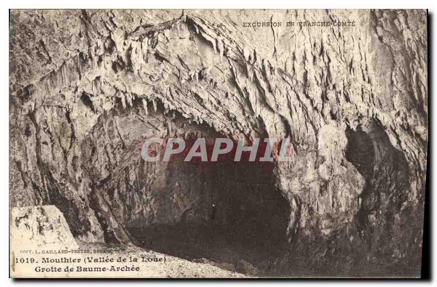 CPA Mouthier Vallee de la Loue Grotte de Baume Archee 