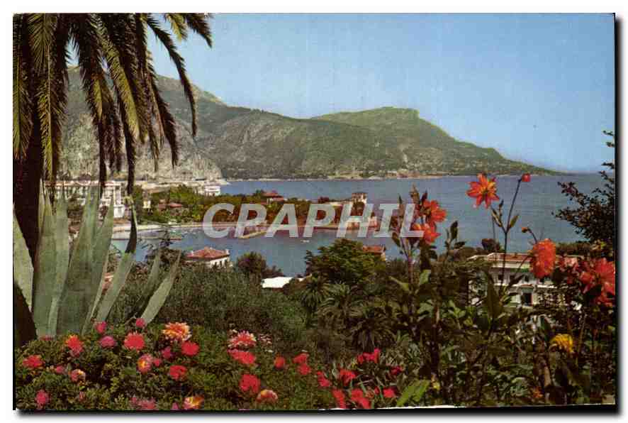 CPA Les Sites Merveilleux de la Cote d'Azur Beaulieu sur Mer La Baie des Fourmis le port et la villa