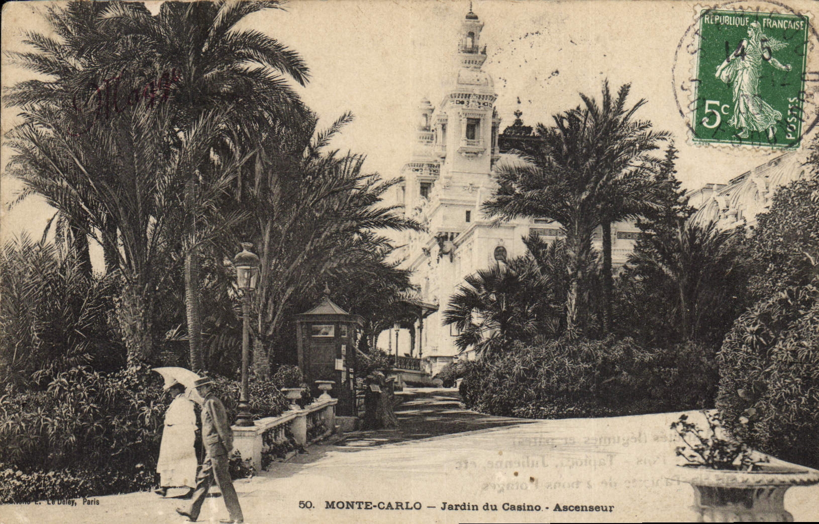 CPA Monte Carlo Jardin du Casino Ascenseur 