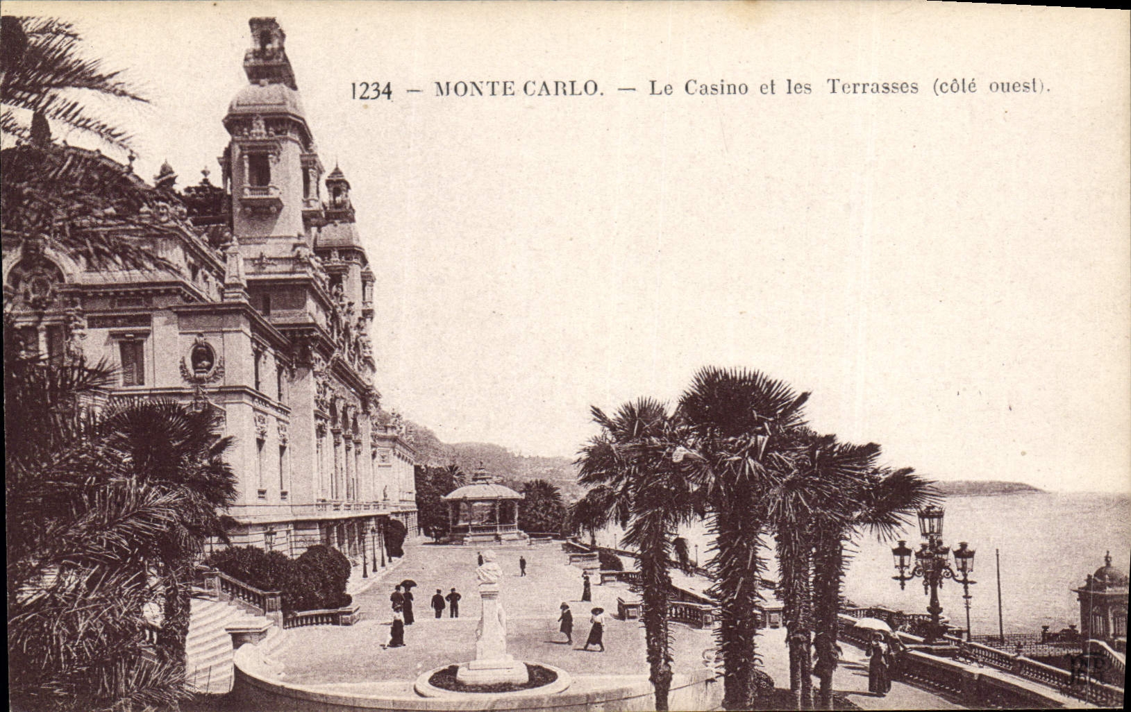 Monte Carlo — Le Casino et les Terrasses (côté ouest) — NeubrEin Frères, Imp. Crézé, Succ. — Pyv