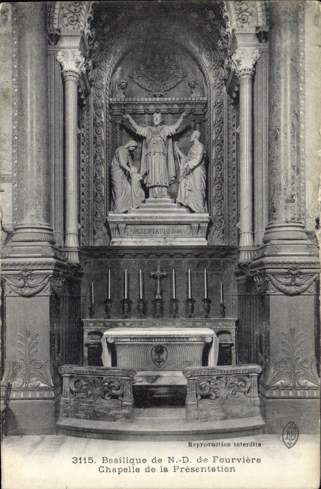 CPA Basilique de ND de Fourviere Chapelle de la Presentation 
