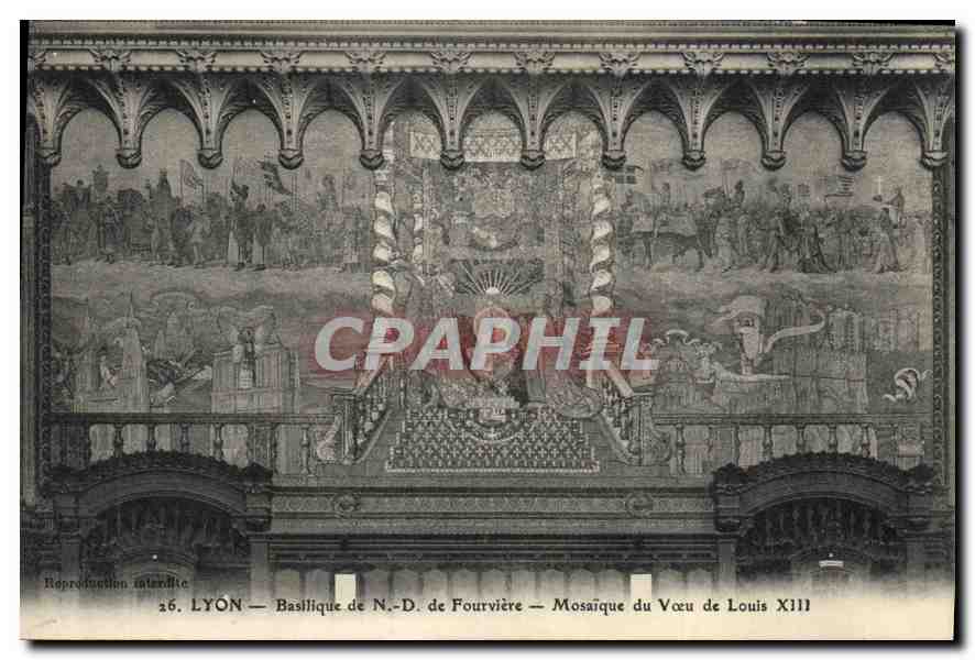 CPA Lyon Basilique de ND de Fourviere Mosaique du Voeu de Louis XIII 